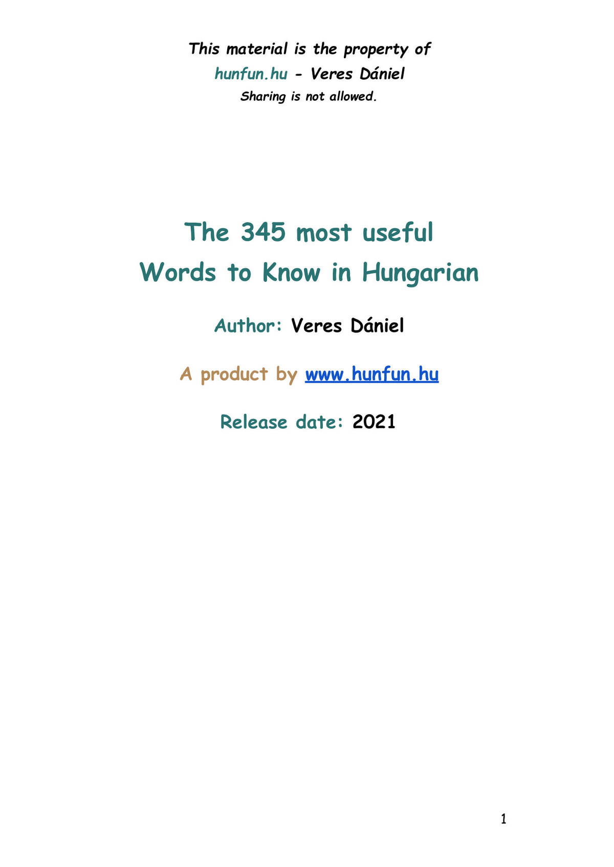 Foreword - oldal 1
