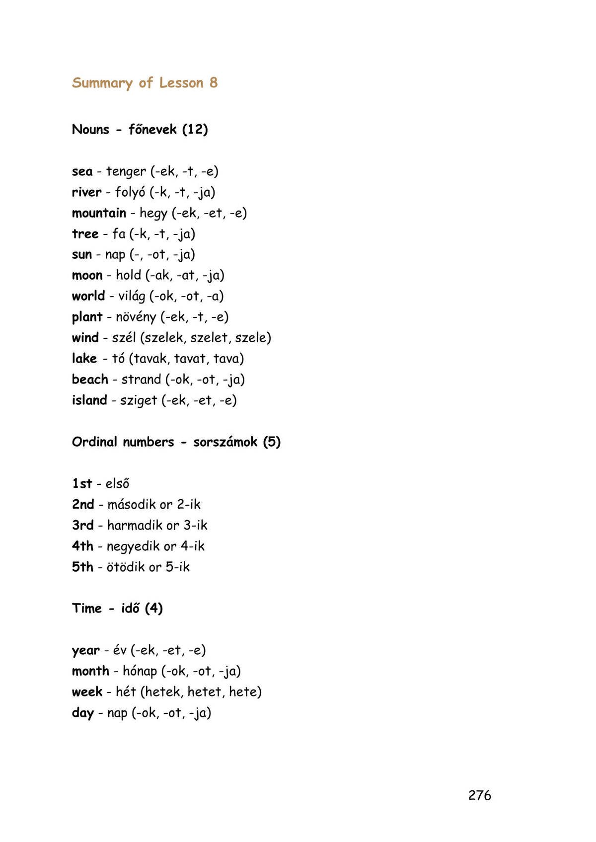 8. Lecke - oldal 276